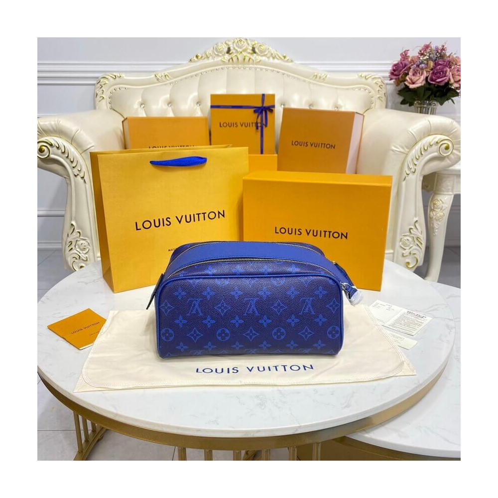 Louis Vuitton Dopp Kit Toilet Pouch M30849 Cobalt Blue