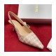 Dior J&#039;Adior Slingback Kitten Heel Pumps Pink