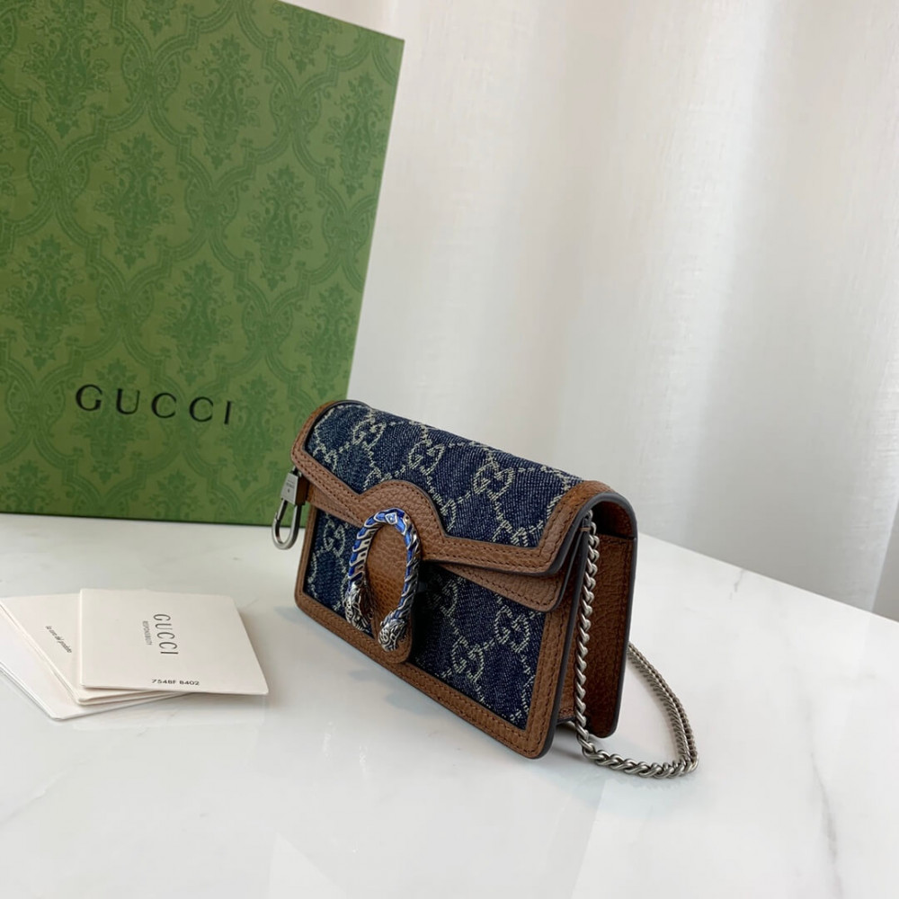 Gucci Dionysus Super Mini Bag 476432 in Denim