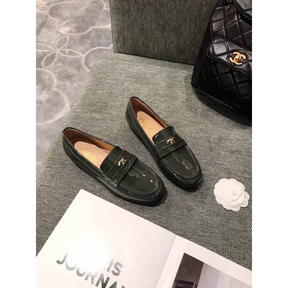 Chanel Patent Leather Loafers G35631