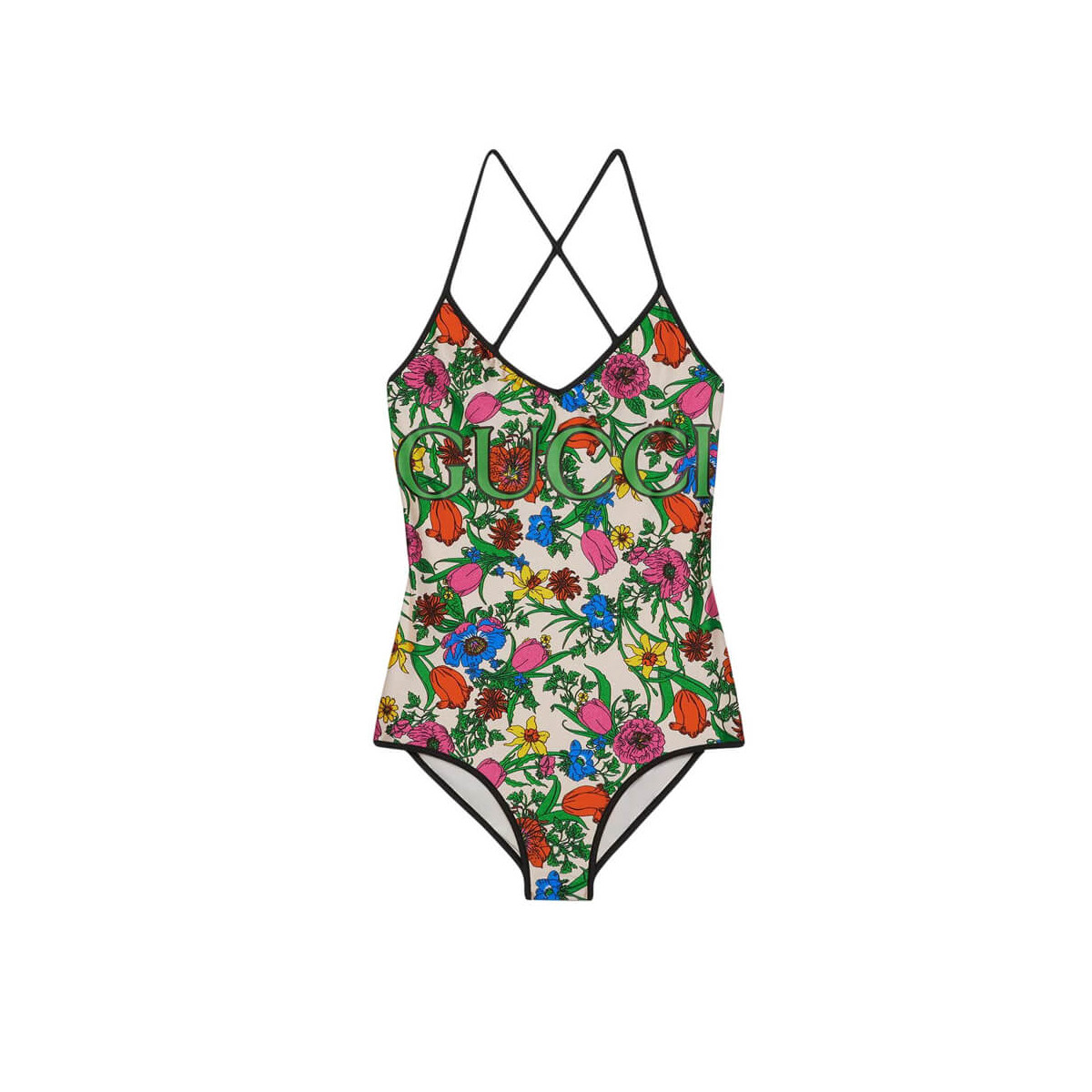 Gucci Pop Flora Print One Piece Swimsuit 514977-1