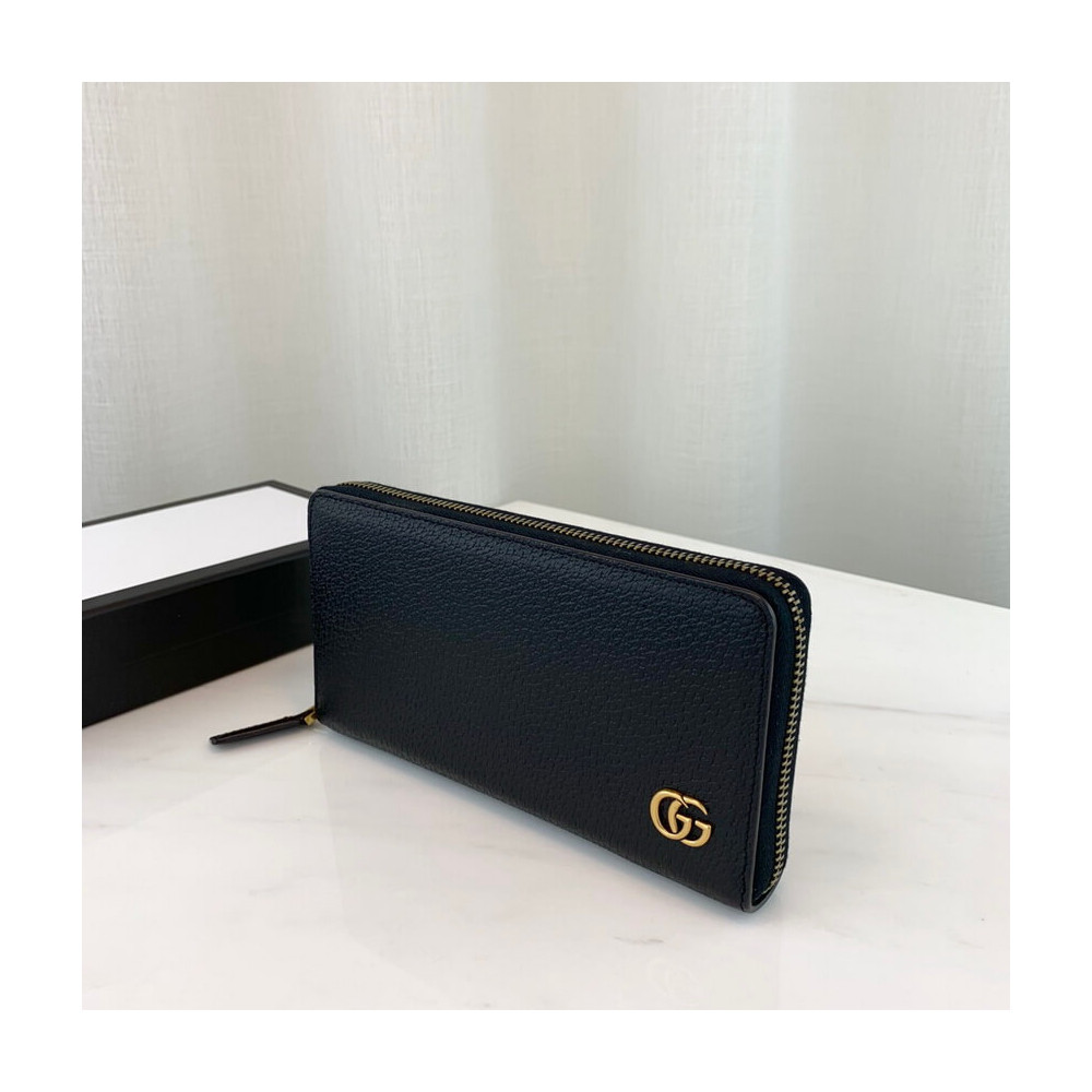 Gucci GG Marmont Metal-Free Tanned Leather Zip Around Wallet 428736