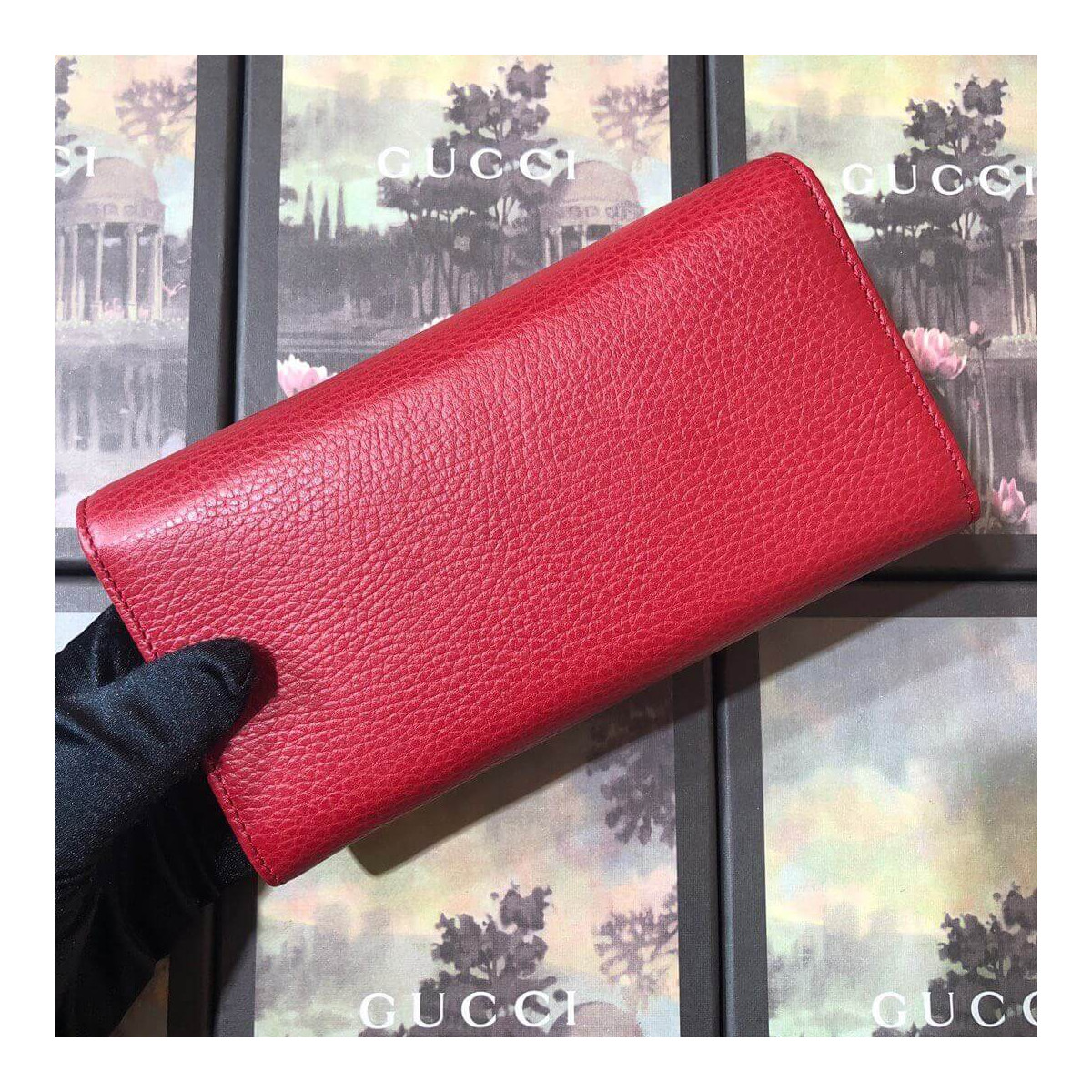 Gucci Leather Continental Wallet 456116