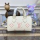 Louis Vuitton Monogram Empreinte Leather Nano Speedy M81913 Creme/Pink