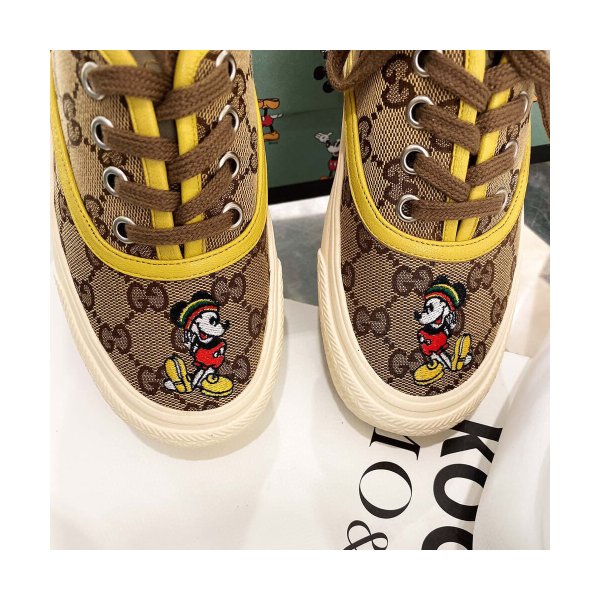 Gucci GG Disney x Gucci Low-Top Sneaker 875604 Yellow