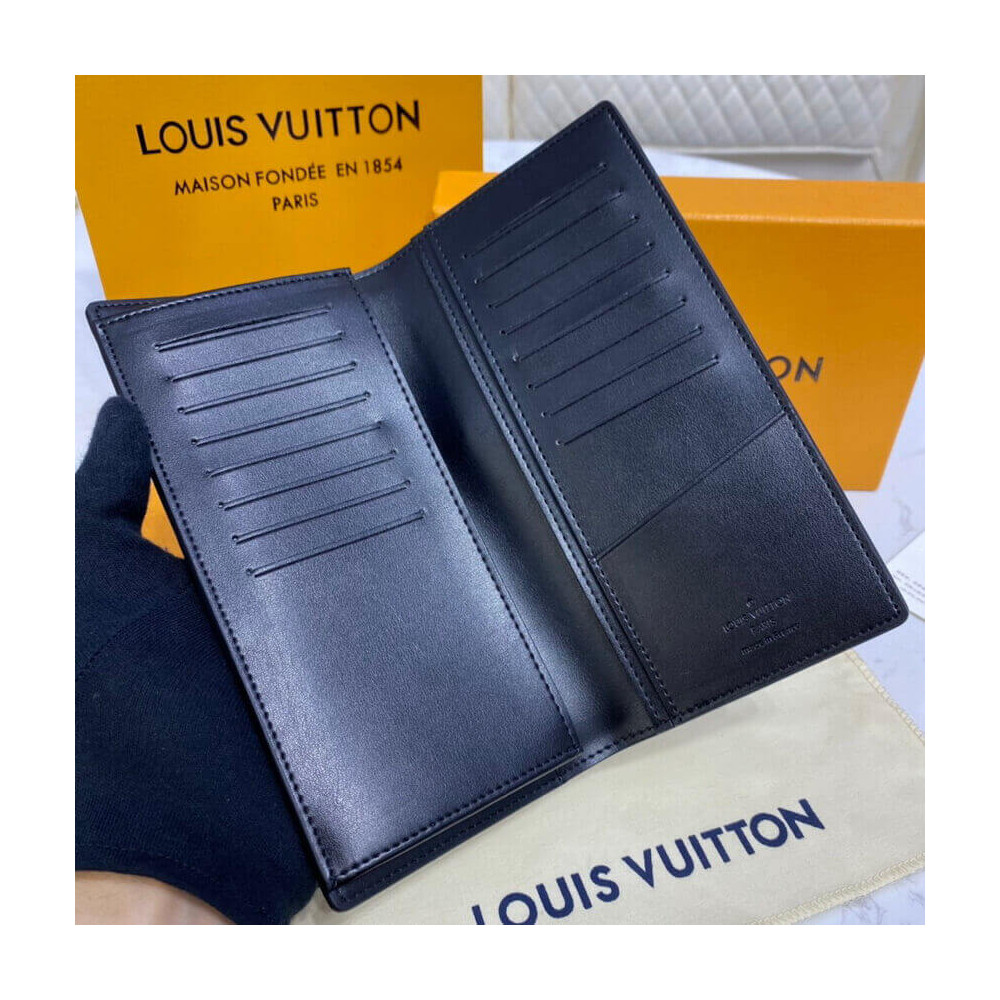 Louis Vuitton Monogram Seal Cowhide Leather Brazza Wallet M80503