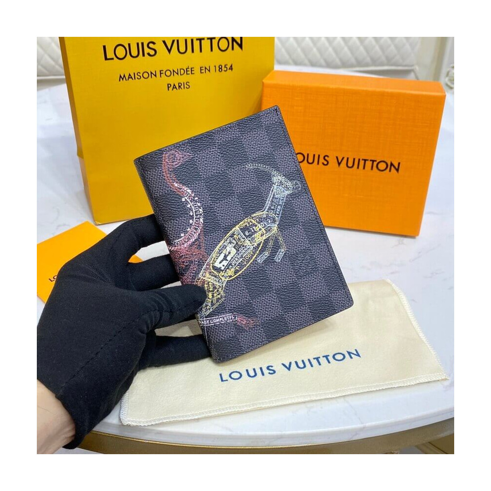 Louis Vuitton Damier Graphite Passport Cover N64604