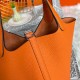 Hermes Picotin Lock Bag in Taurillon Clemence Orange