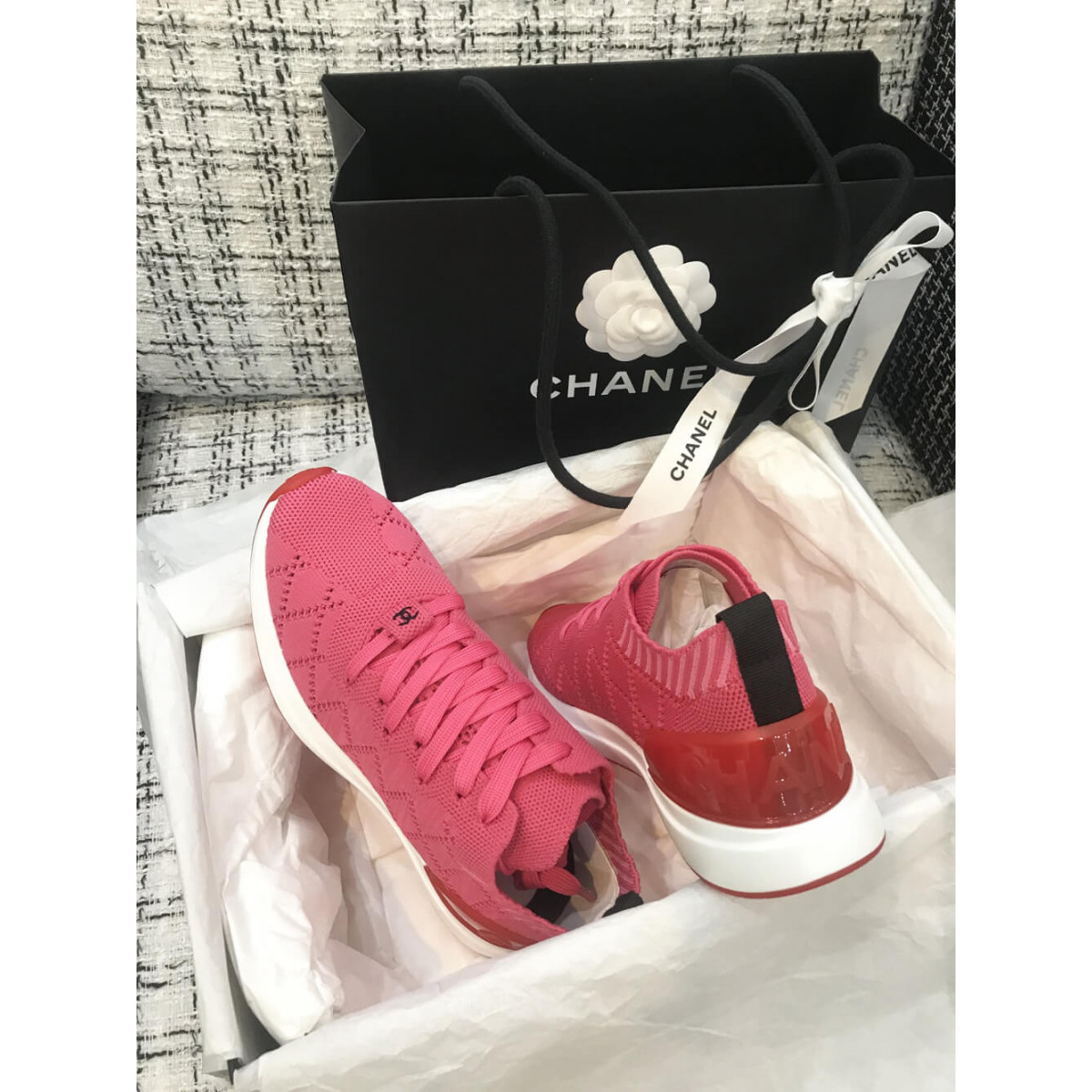 Chanel Mixed Fibers Sneakers G35549