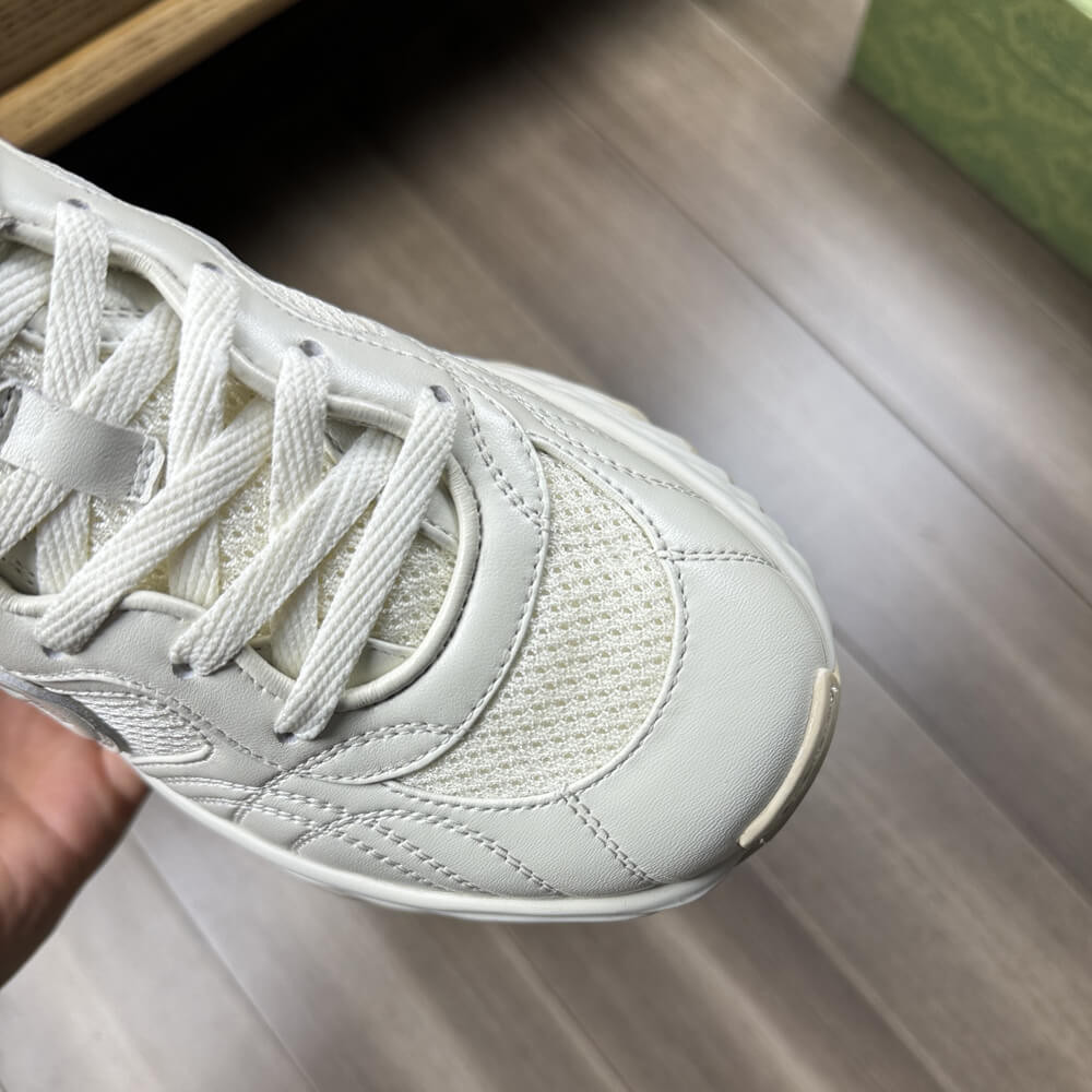 Gucci Ripple Trainer in Off White Leather 771653