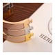 Hermes Narrow Clic H Bracelet Light Pink