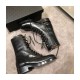 Chanel Calfskin Black Combat Lace-Ups Boots G34953