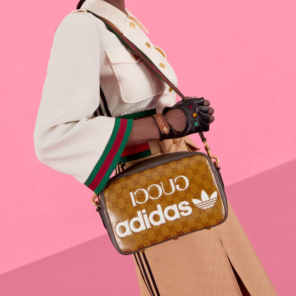 adidas x Gucci Small Shoulder Bag 702427 in GG Crystal Canvas