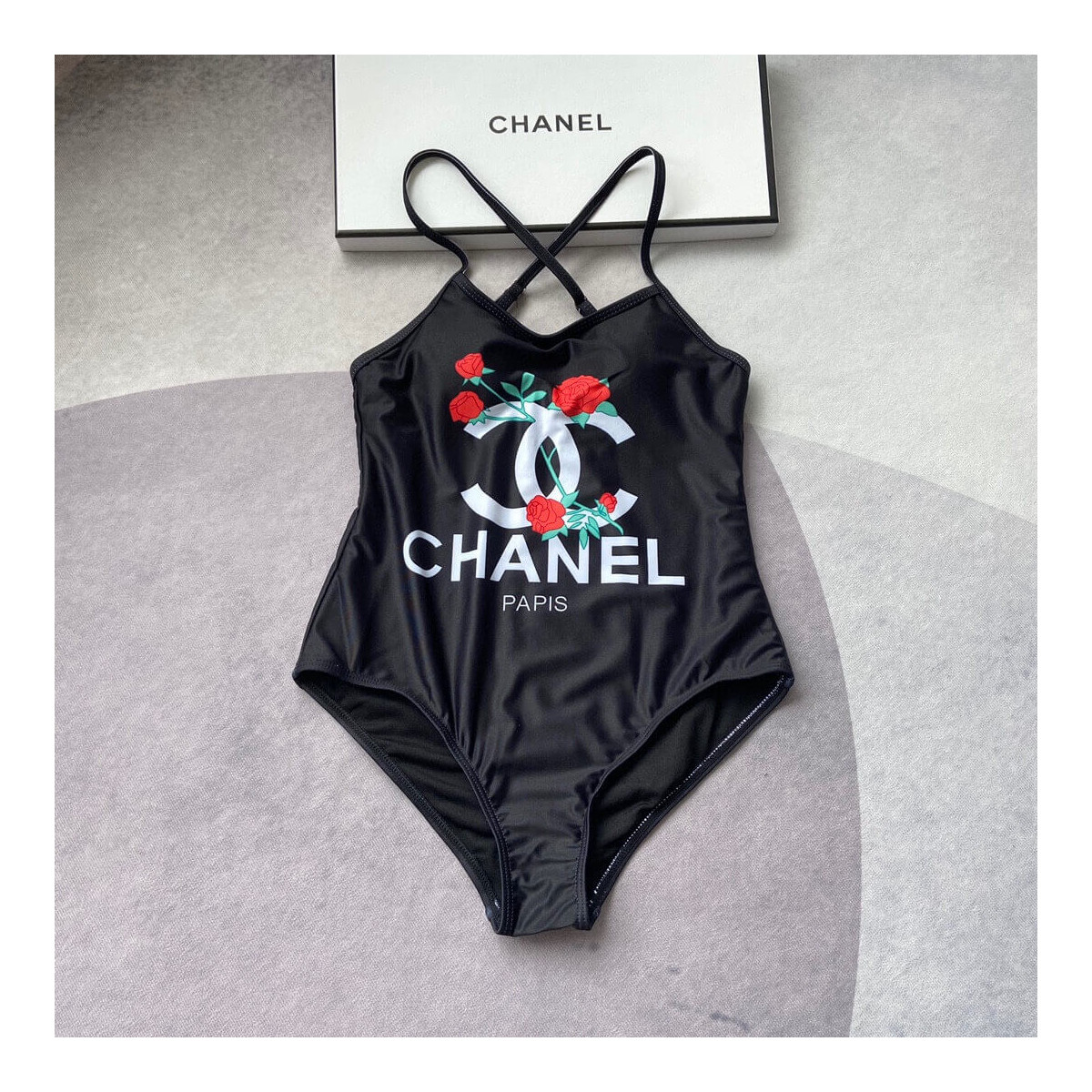 Chanel Rose Flower One Piece Swimsuit P62753