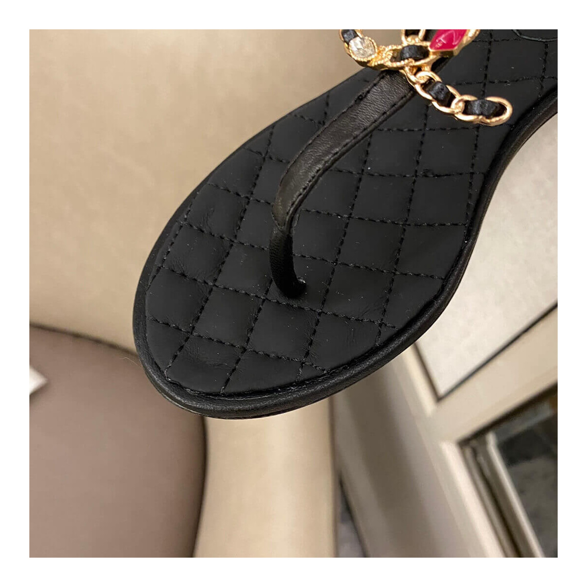 Chanel Quilted Double C Sandal G36238