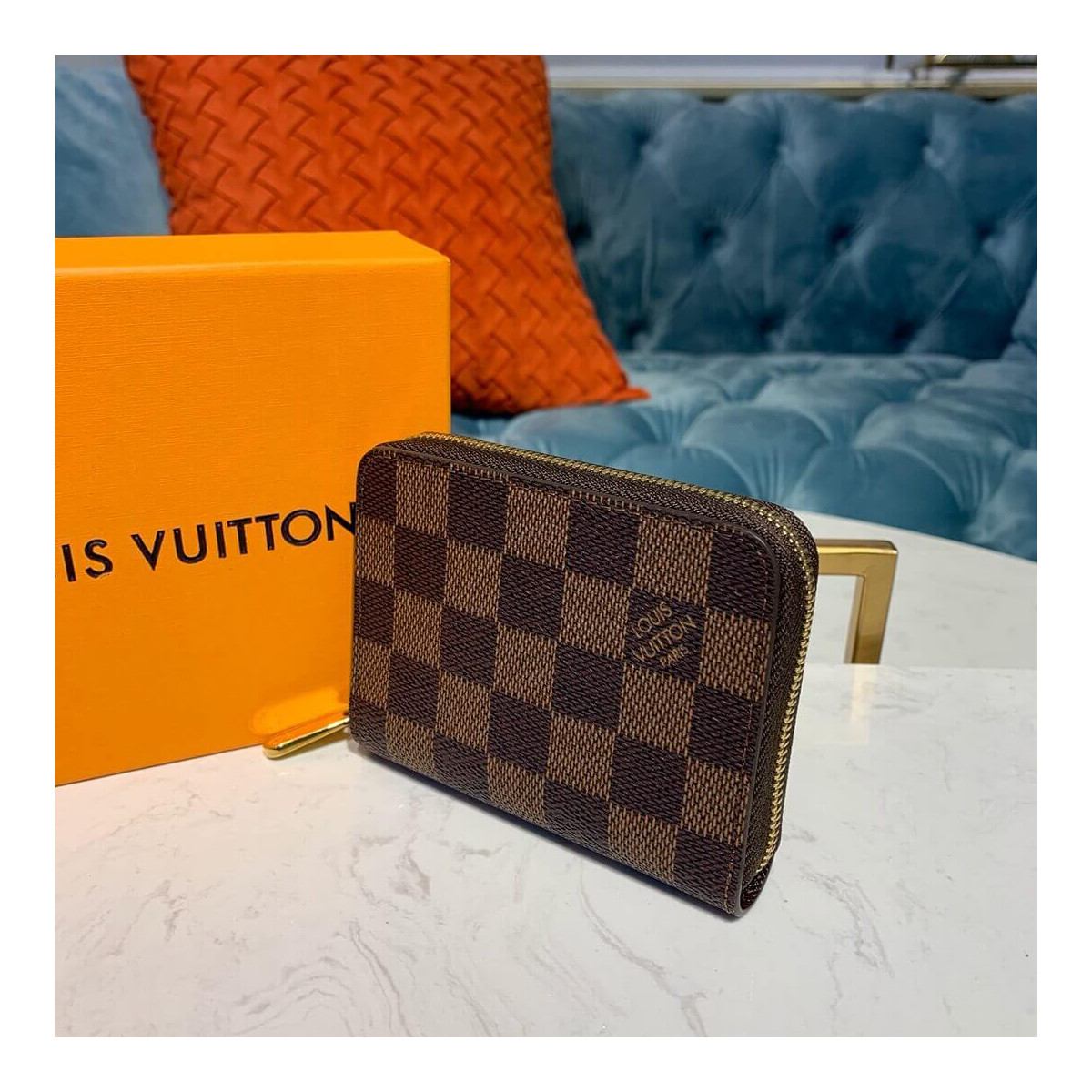 Louis Vuitton Damier Ebene Zippy Coin Purse N63070