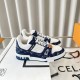 Louis Vuitton LV Trainer Sneaker Monogram Denim White Blue