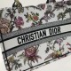 Christian Dior Book Tote White Multicolor Jardin Botanique Embroidery