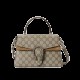 Gucci Small Dionysus Top Handle Bag 739496 Taupe Suede Trim