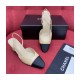 Chanel Goatskin &amp; Grosgrain Slingbacks Beige G31318