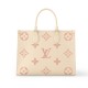 Louis Vuitton Monogram Empreinte Leather OnTheGo MM M21575 Creme/Pink