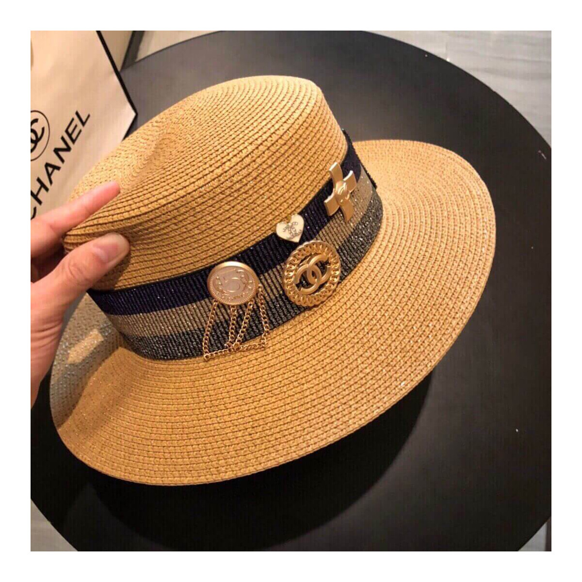 Chanel Badge Fedora Hat D014