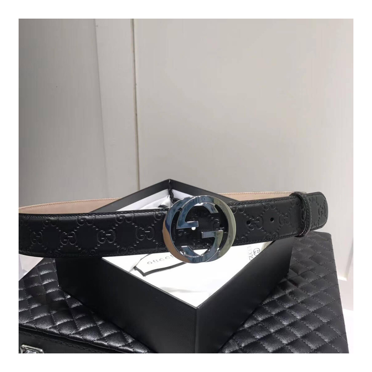 Gucci Signature Leather Belt 411924