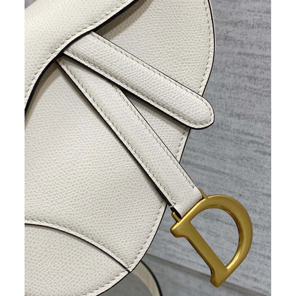 Dior Mini Saddle Bag with Strap Grained Calfskin M0456