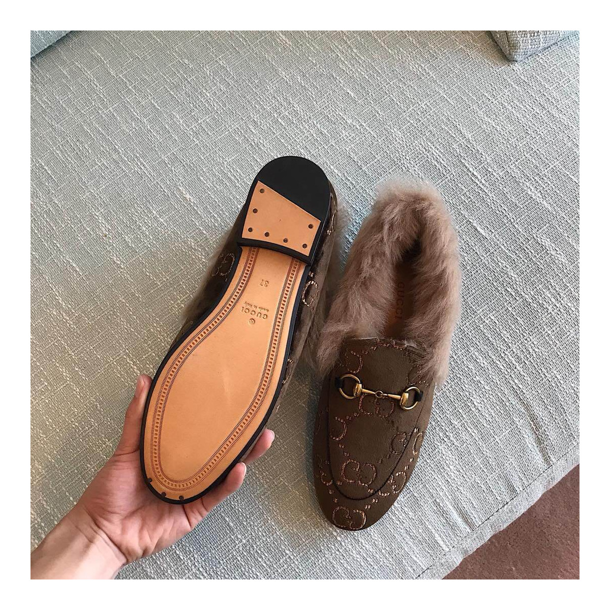 Gucci Princetown GG Velvet loafer 448656