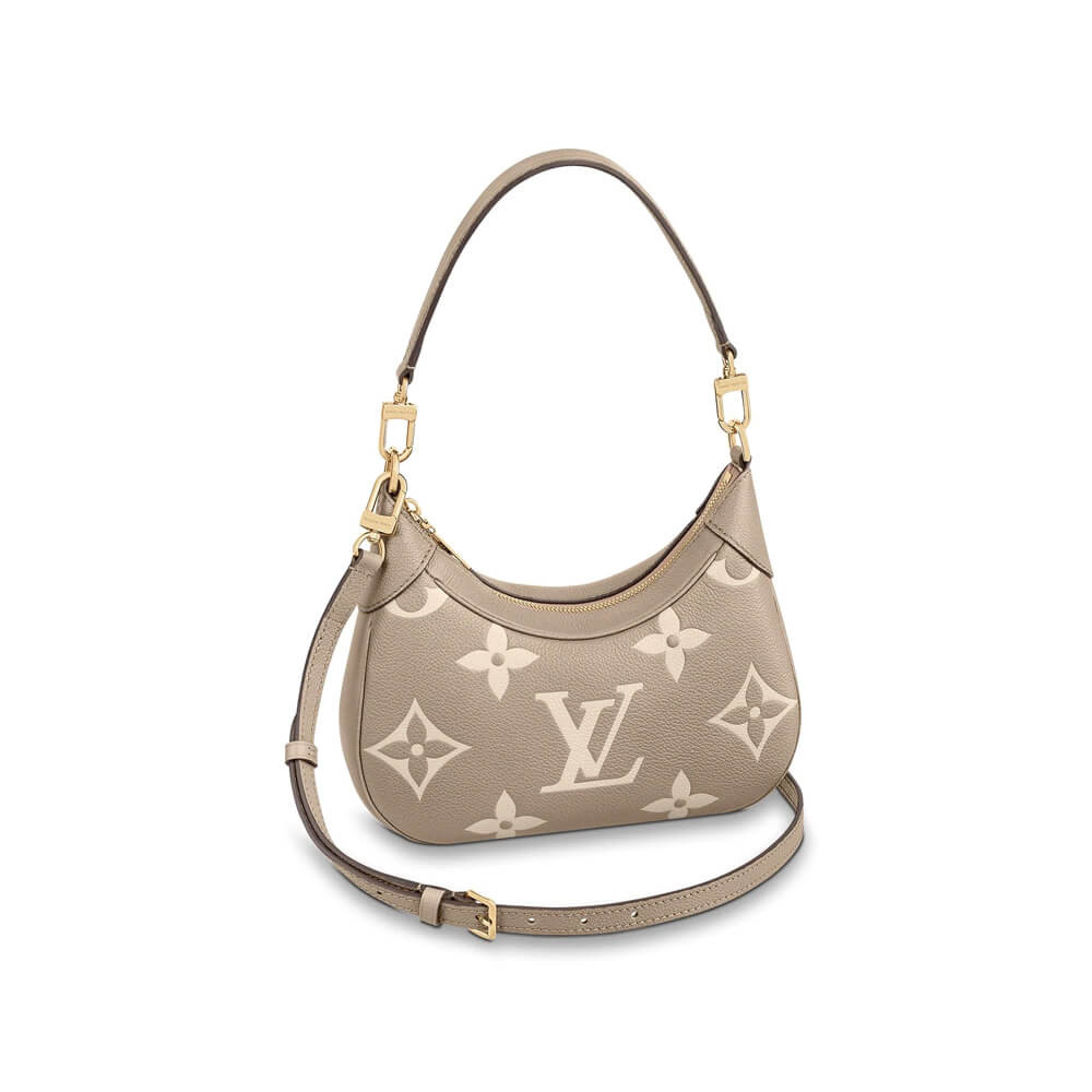 Louis Vuitton Bicolor Monogram Empreinte Leather Bagatelle M46112 Grey/Beige