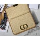 Christian Dior 30 Montaigne Bag Natural Cannage Raffia M9203