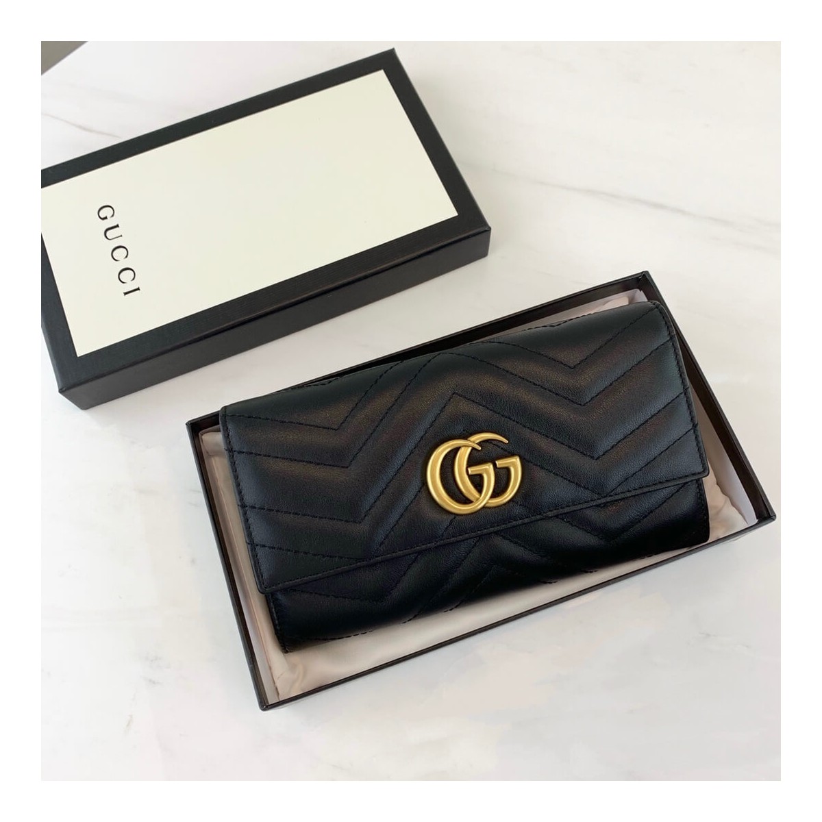 Gucci GG Marmont Continental Wallet 443436