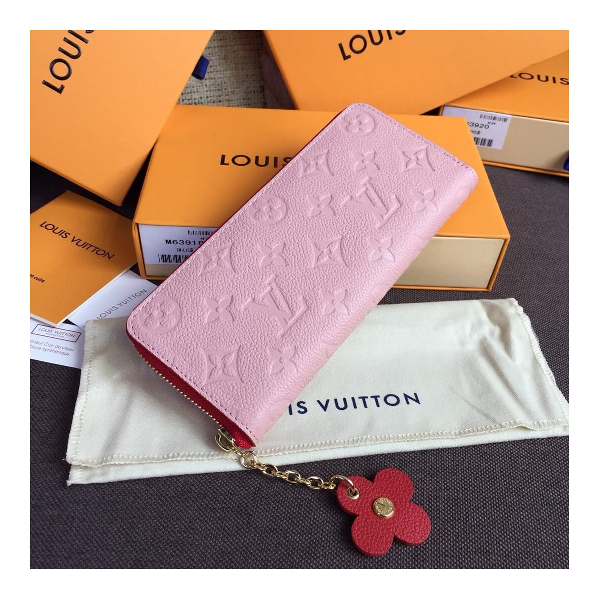 Louis Vuitton Monogram Empreinte Clemence Wallet M64162