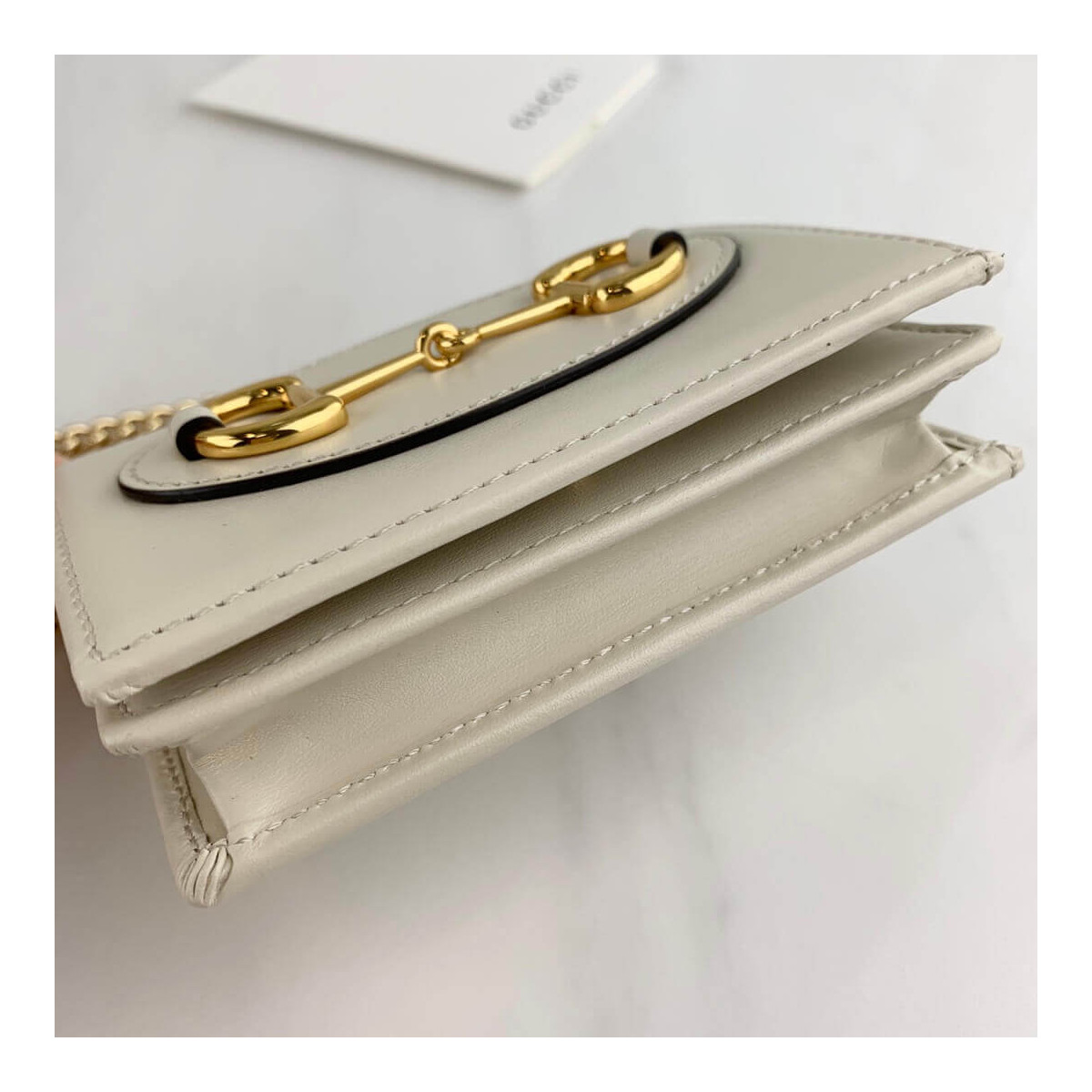 Gucci 1955 Horsebit Leather With Chain Wallet 623180