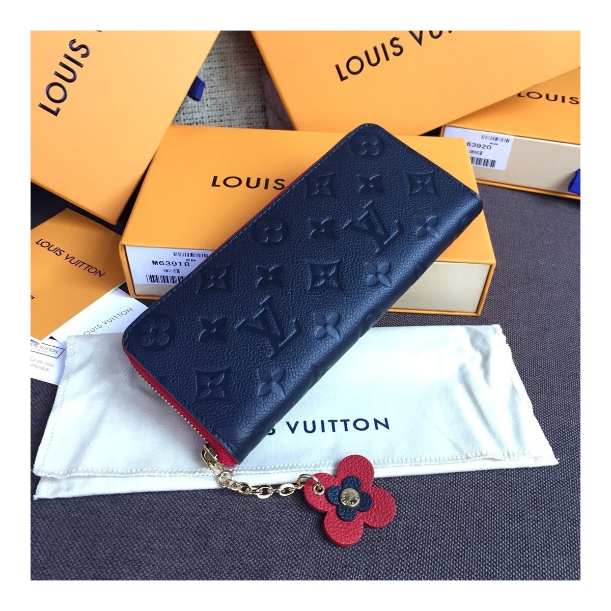 Louis Vuitton Monogram Empreinte Clemence Wallet M64162