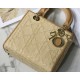 Christian Dior Medium Lady Dior Bag Natural Cannage Raffia M0565