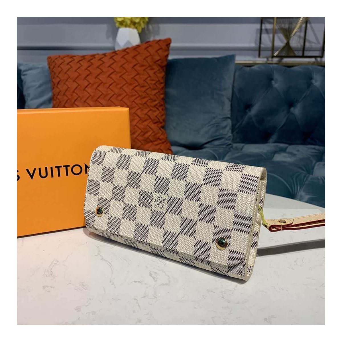 Louis Vuitton Damier Azur Canvas Kasai Wallet M58080