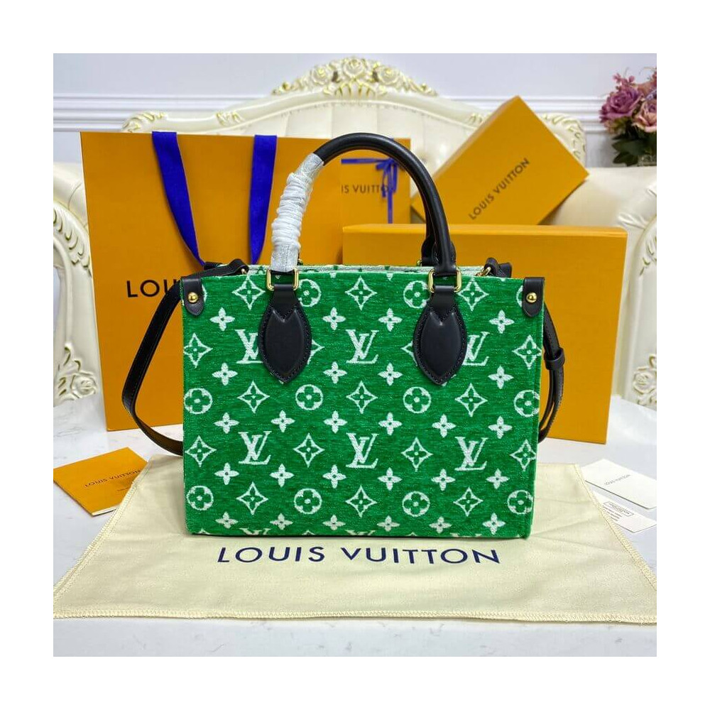 Louis Vuitton Monogram Jacquard Velvet Onthego PM M46216 Green