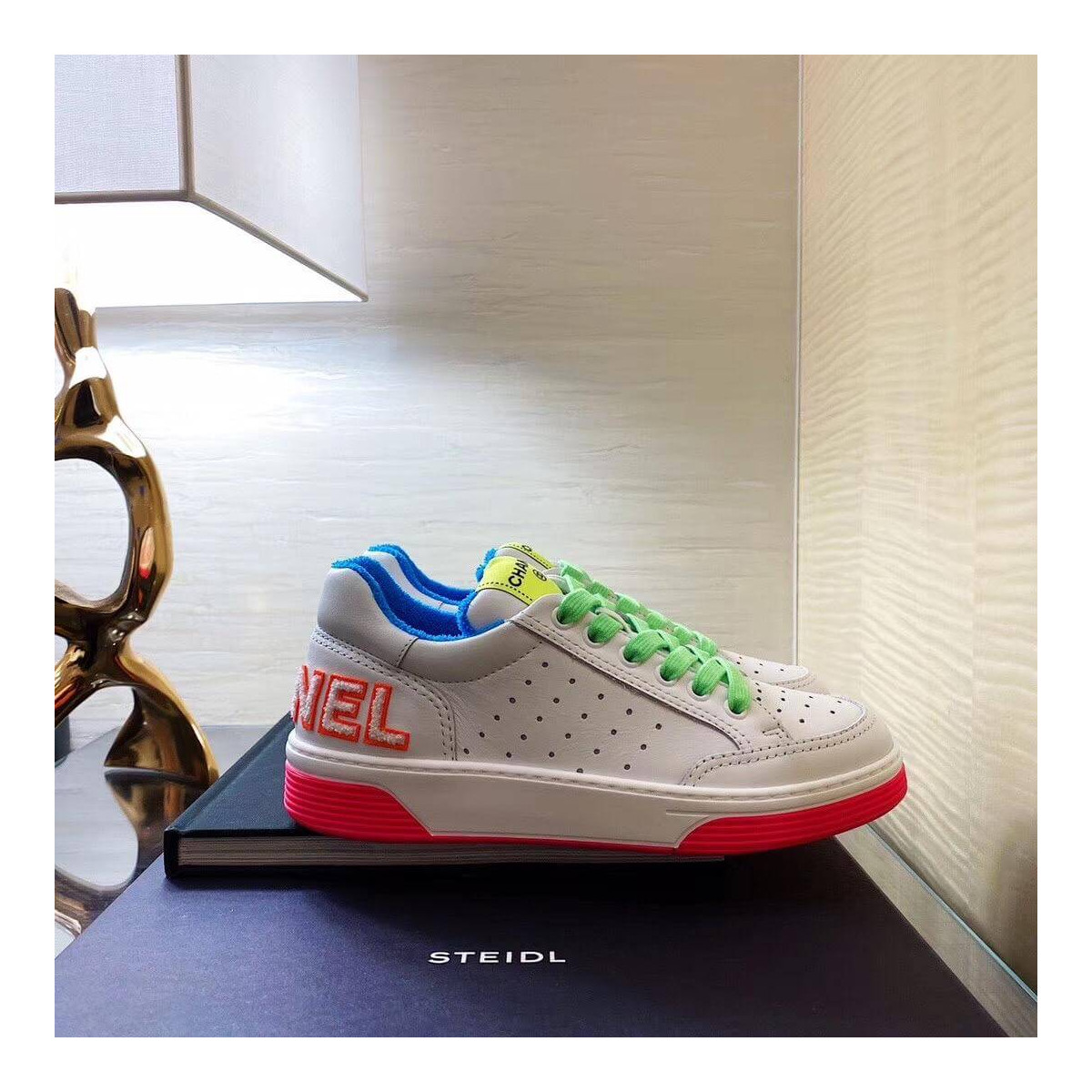 Chanel Rainbow Sneakers G35934 Green / Blue