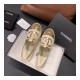 Chanel Slingback Espadrilles G34817 White/Gold