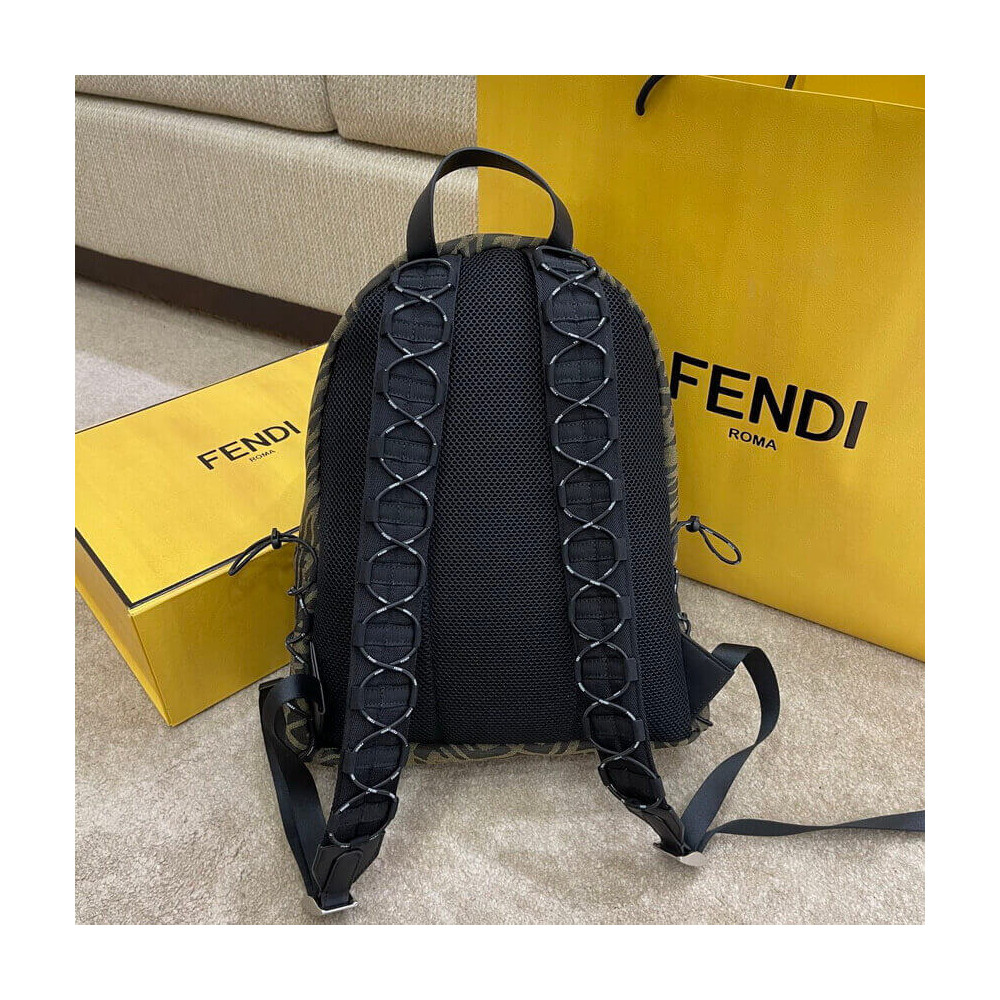 Fendi FF-Vertigo Jacquard Twill Backpack 1859487