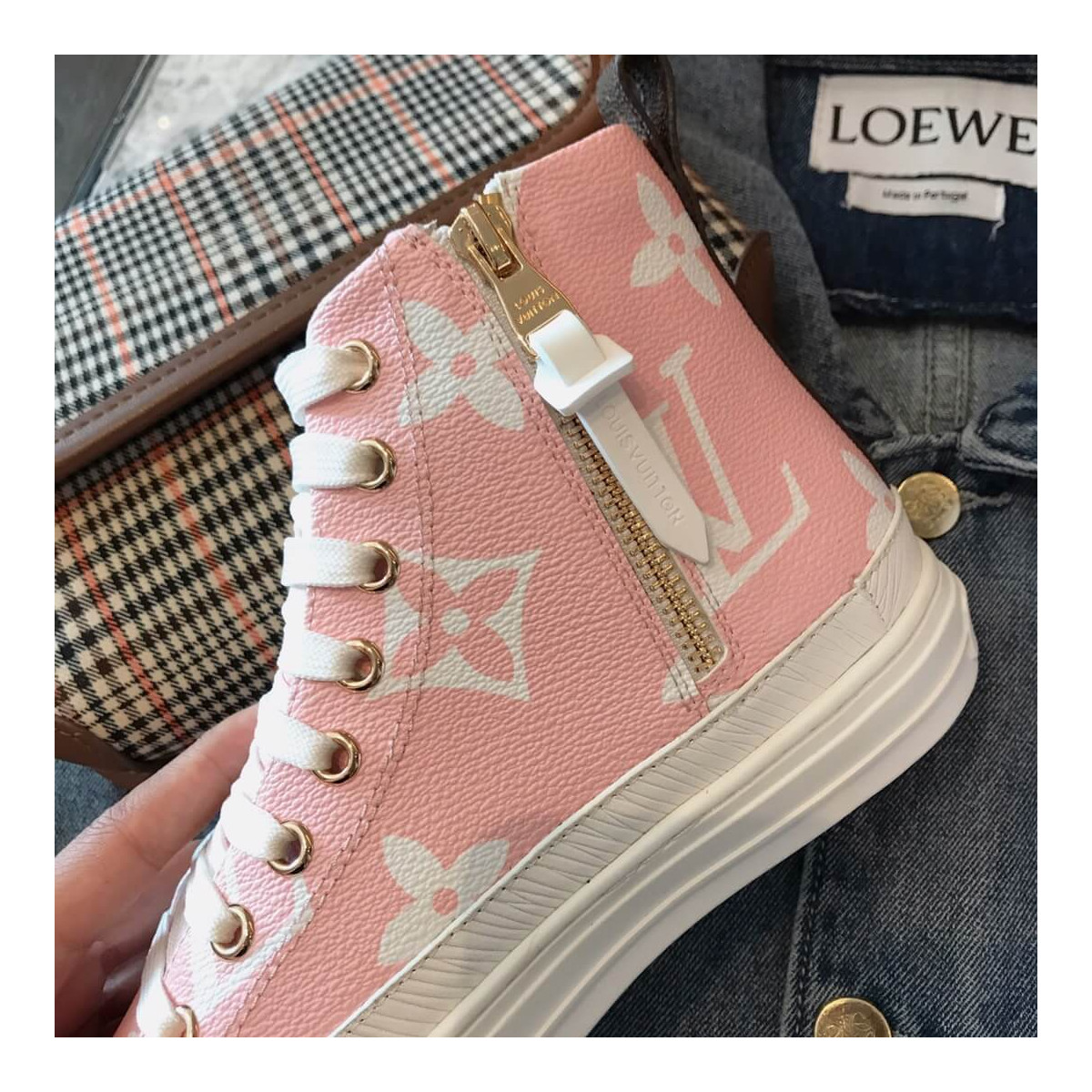 Louis Vuitton Stellar Sneaker Boot 1A5U0H Pink