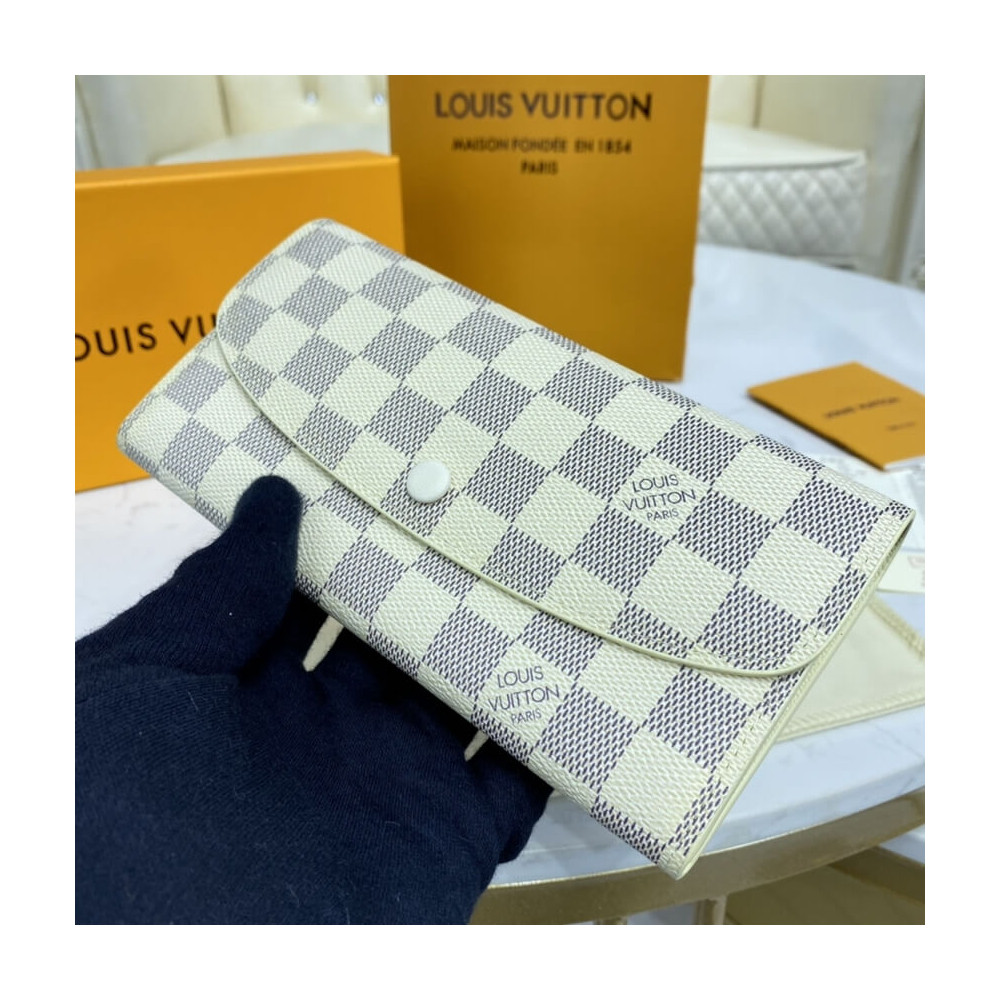 Louis Vuitton Damier Azur Canvas Emilie Wallet N41625