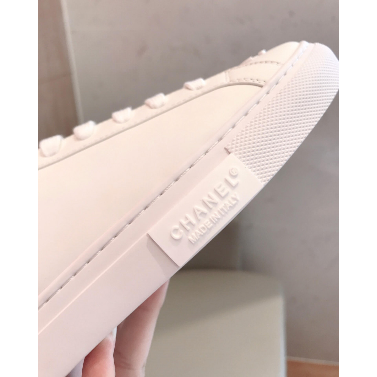 Chanel 2020ss Vintage Sneakers Embroidered White Logo