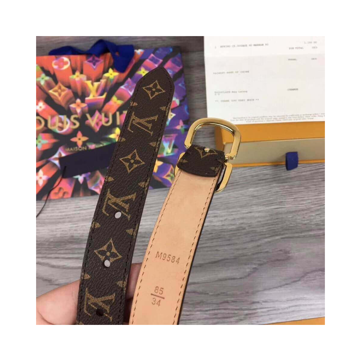 Louis Vuitton Monogram Mini Belt 25mm M9584W