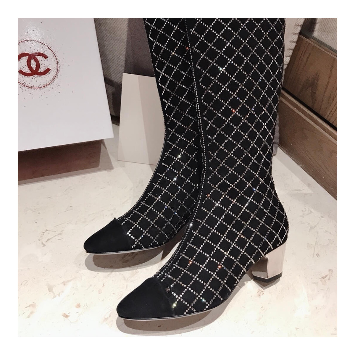 Chanel Crystal High Boots 11380