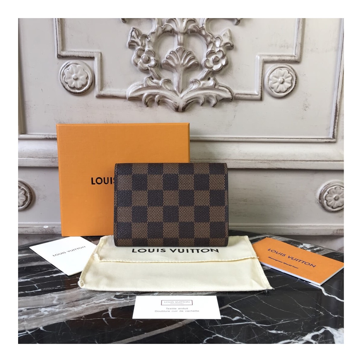 Louis Vuitton Damier Ebene Victorine Wallet N41659