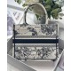 Christian Dior Small Book Tote Bag 26cm Latte Toile De Jouy Zodiac Embroidery Beige