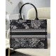 Christian Dior Medium Book Tote Black Toile de Jouy Zodiac Embroidery M1296