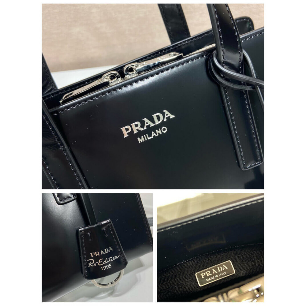 Prada Re-Edition 1995 Brushed-Leather Mini Handbag 1BA357